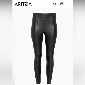 Babaton Frida Vegan Leather Pant in Black size 6